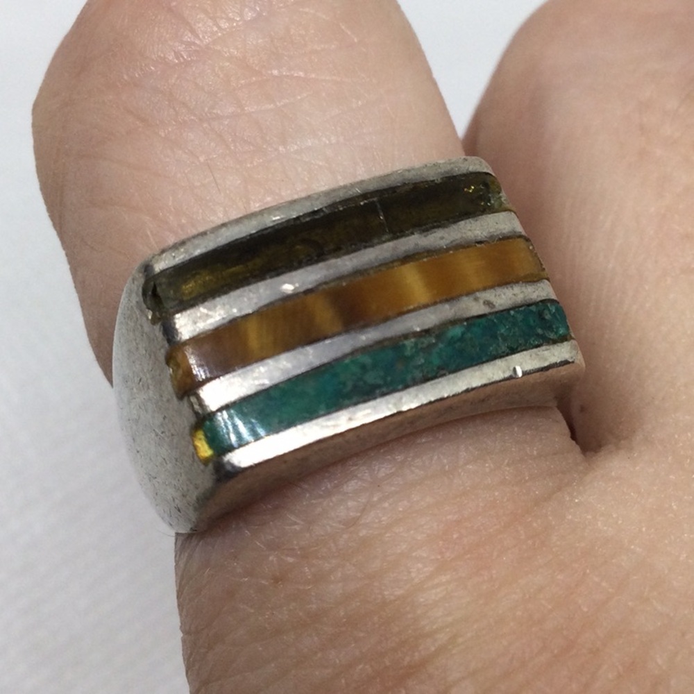 Vintage Multi-Stone Statement Ring Sz 7